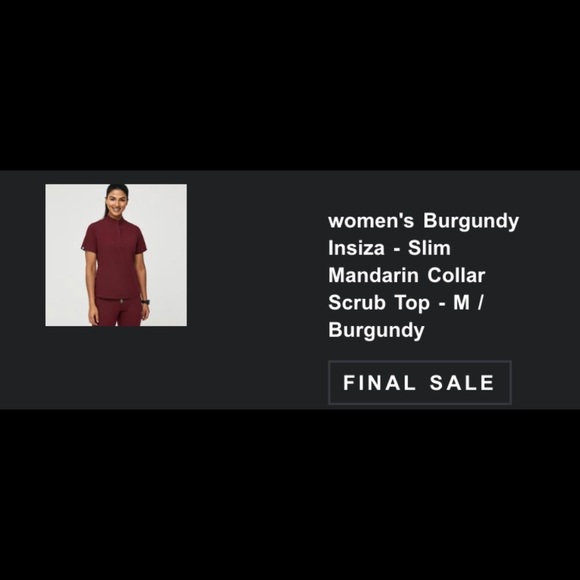 FIGS BURGUNDY SCRUB SET - Picture 2 of 2